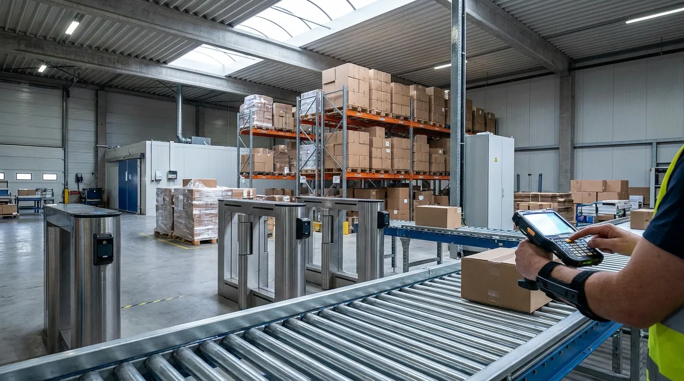 IoT Sensorik in einer modernen Lagerhalle