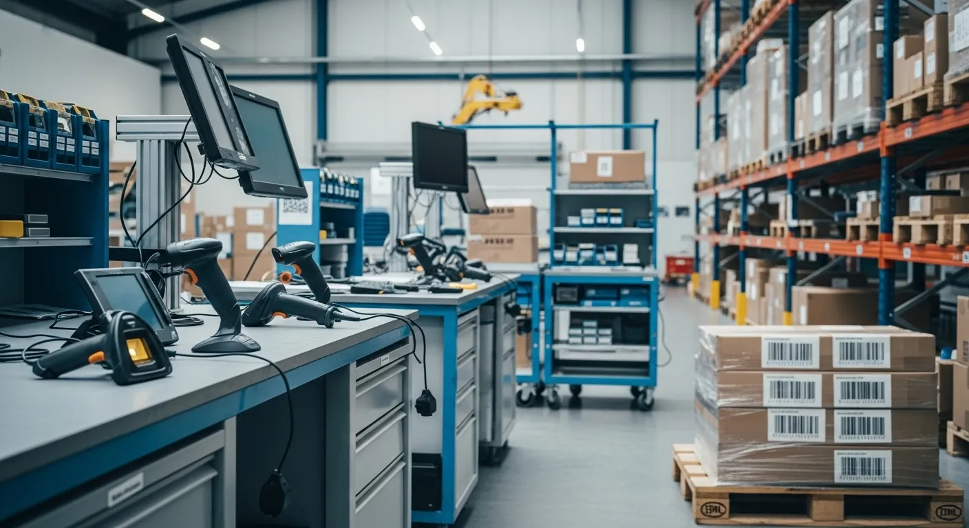 Moderne Barcode-Scanner im Einsatz in Lager und Einzelhandel