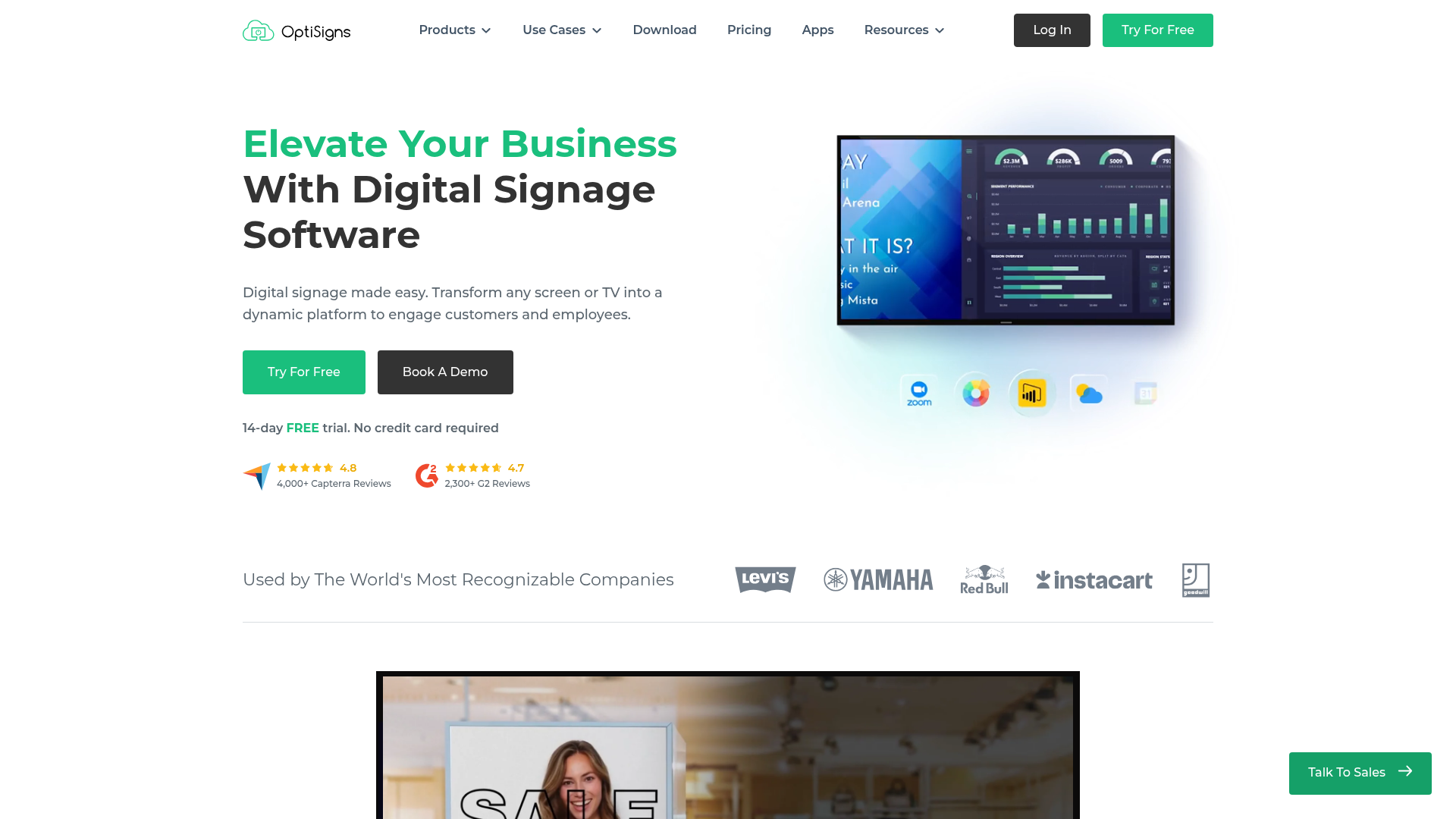 OptiSigns: Flexible Plattform mit breiter Geräteunterstützung Homepage