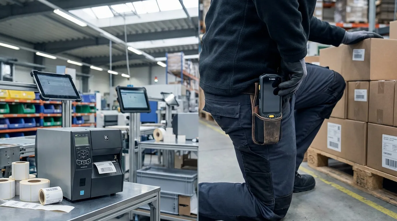 Zebra-TC501-Holster im Lageralltag