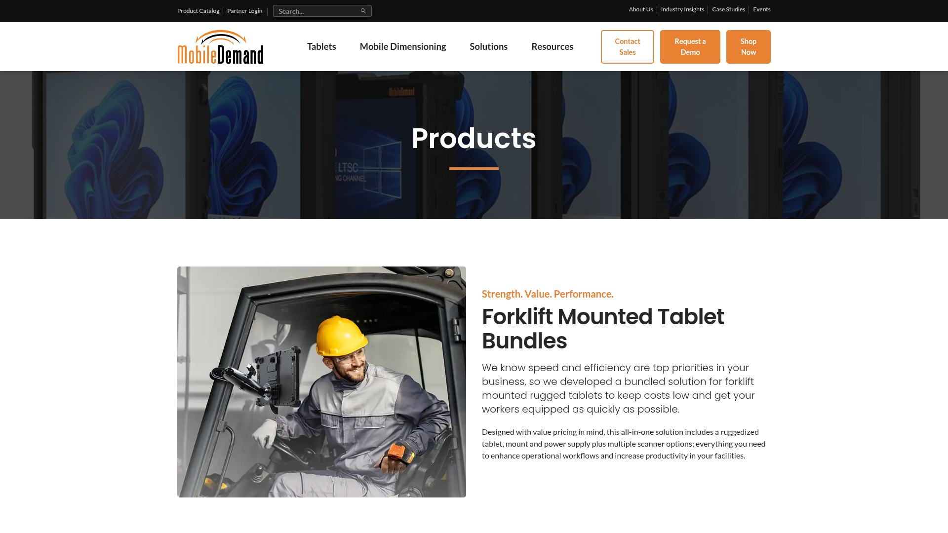 4. MobileDemand xTablet T1180 Homepage