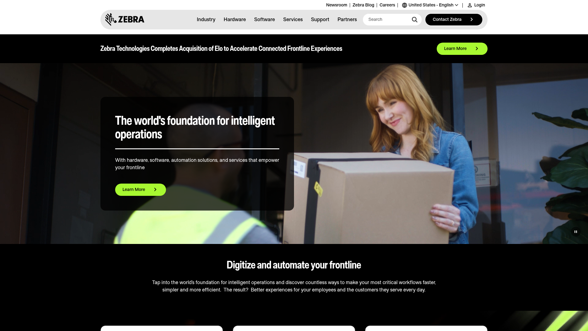 Zebra Technologies Homepage